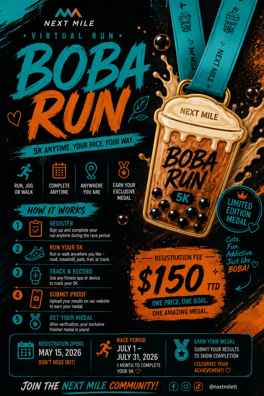 Boba Run Virtual 5k | Island Miles Challenges